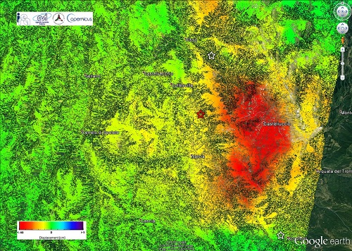 Il terremoto del 30 ottobre attraverso lo studio di immagini radar
