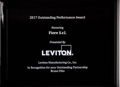Leviton premia Fiore come miglior distributore 2017